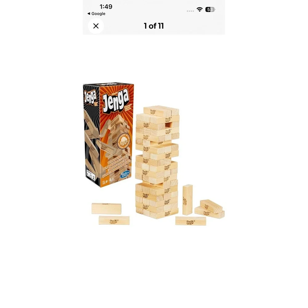 Classic Jenga Wood Block Tower Game‎ Family Party Game 1+ Players
